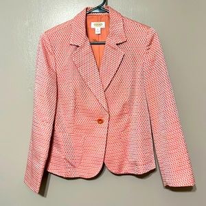 Vintage Talbots size 8 petite pink/salmon blazer